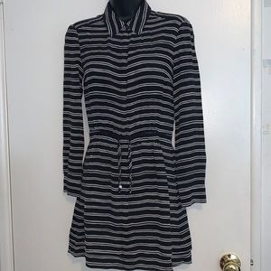 A.L.C size 0 Silk Striped Dress With Collar